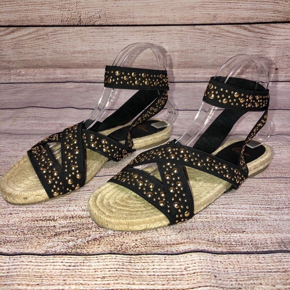 Castaer Inette Stud-Embellished Grosgrain Sandals